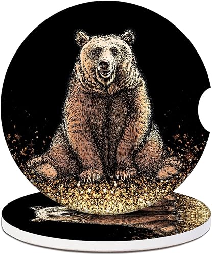 Miniatura 20 de Portavasos de automóvil con diseño de calavera, posavasos de cerámica absorbente para portavasos de automóvil, accesorios de automóvil para mujeres