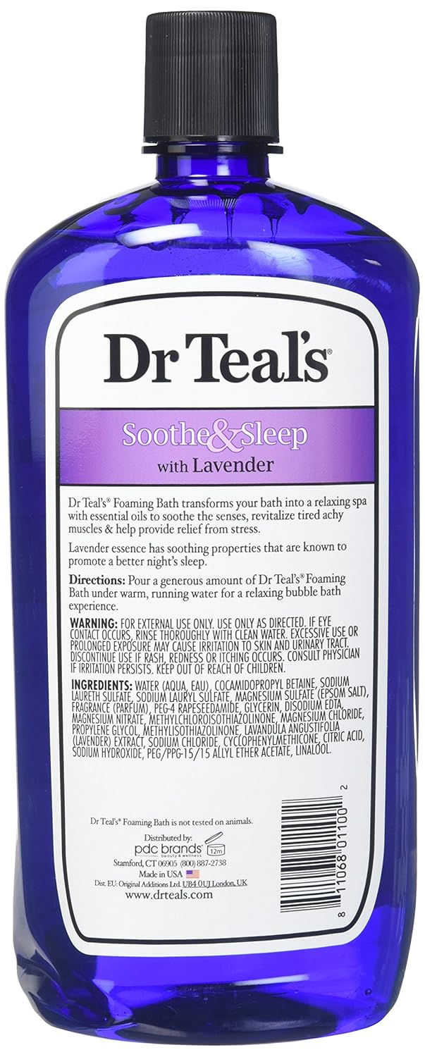 Dr. Teal's Foaming Bath, Lavender, 34 Fluid Ounce,Pack of 2 : Beauty & Personal Care