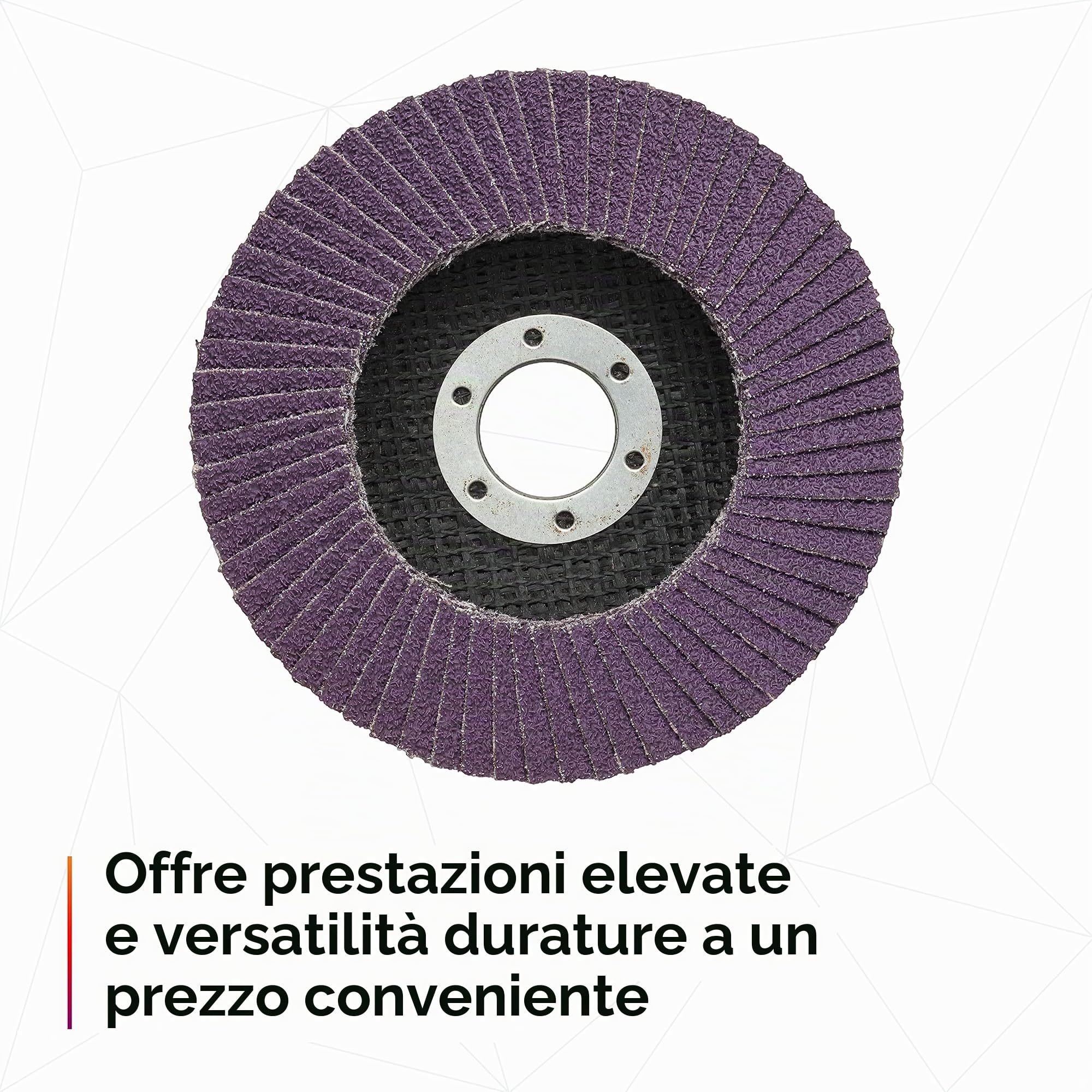 Disco lamellare 3M 769F, T27, abrasivo ad alte prestazioni, grana in ceramica a forma di precisione, 40+, 11,7 cm x 7/8 in 10 pezzi (confezione da 1)