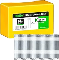 Vista 9 de meite Clavos en T de hormigón calibre 14 para pistola de clavos neumática de hormigón - Clavos galvanizados de acabado de 1-1/2" de longitud
