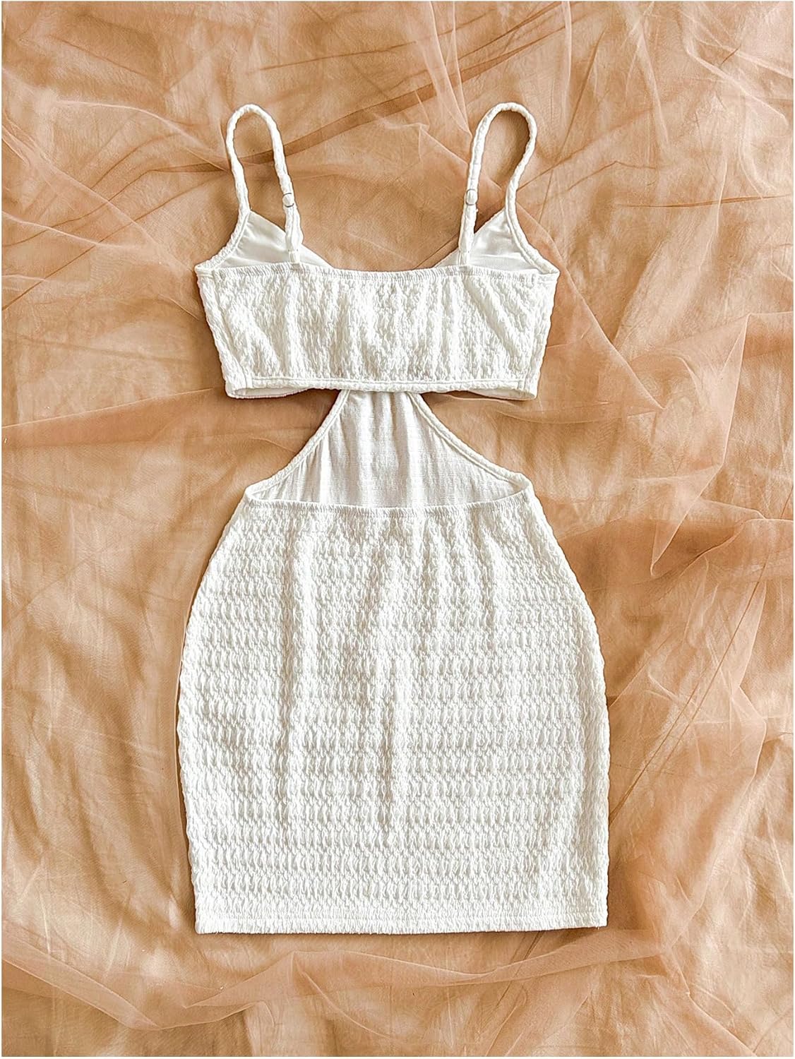 Floerns Women's Boho Knitted Cut Out Bodycon Dress Starfish Decor Backless Cami Mini Dress - Image 2