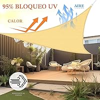 Vista 2 de Shade&Beyond - Parasol triangular para patio, césped, jardín, pérgola, Arena