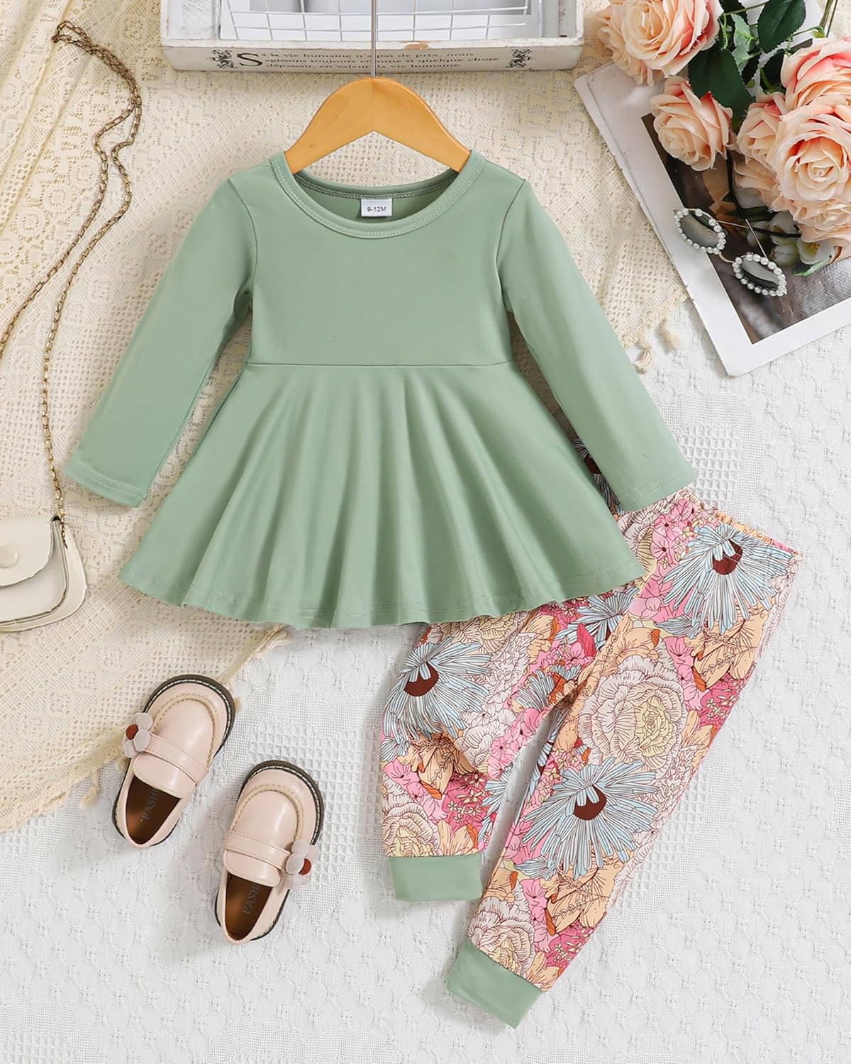 Baby Girl Clothes Toddler Girl Outfits Fall Winter Ruffle Shirt Pants Cute Infant Clothing Set for Little Girl - Image 2