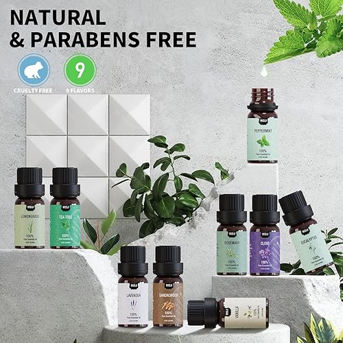 Miniatura 2 de MISIJI Juego de 6 aceites esenciales de aromaterapia para difusor para el hogar, aceites aromáticos para aromaterapia, lavandería, fabricación de