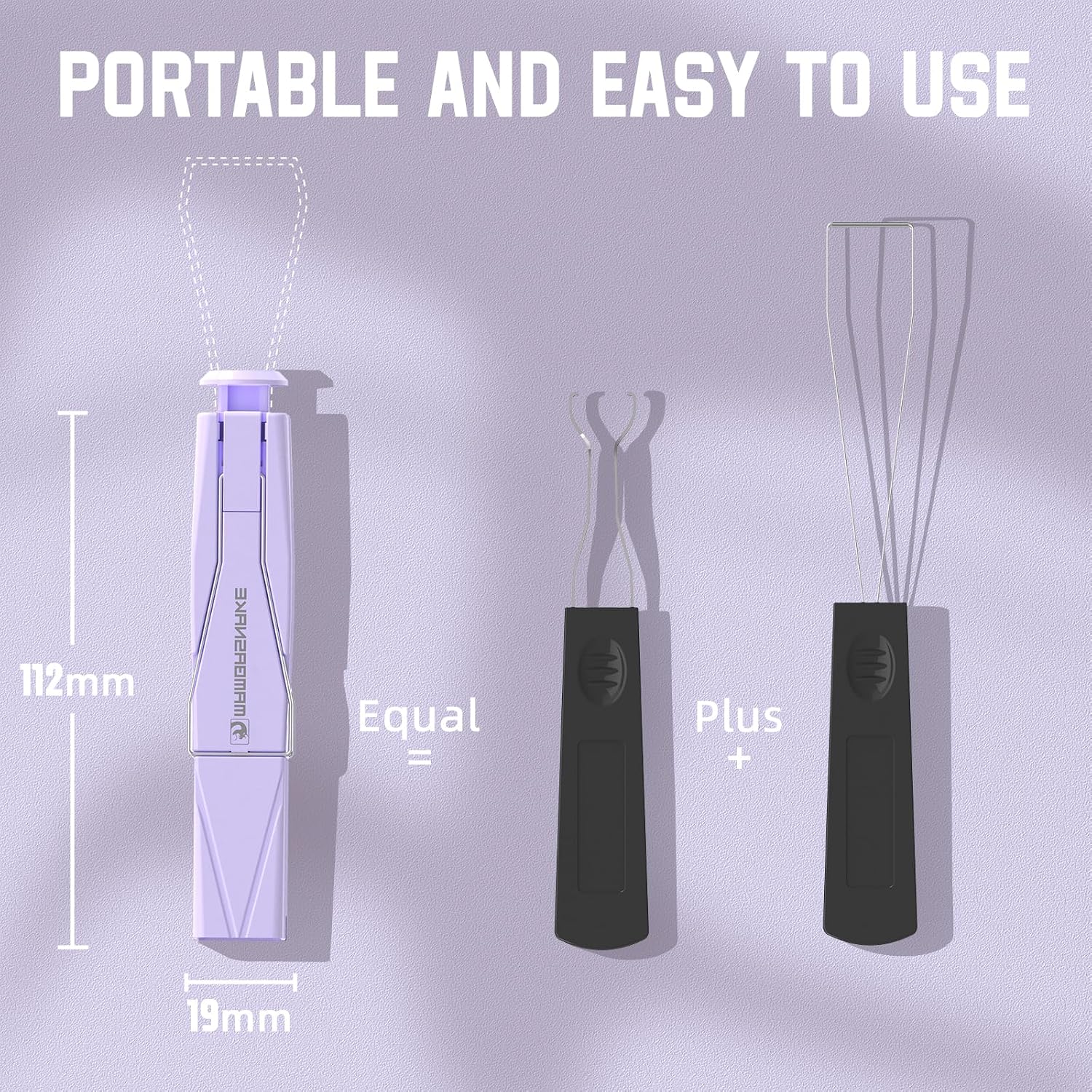 MAMBASNAKE 2-in-1 Keycap Switch Puller, 304 Stainless Steel Key Removal Tool for Hot Swappable Mechanical Keyboard and DIY Custom Gaming Keyboard - Purple