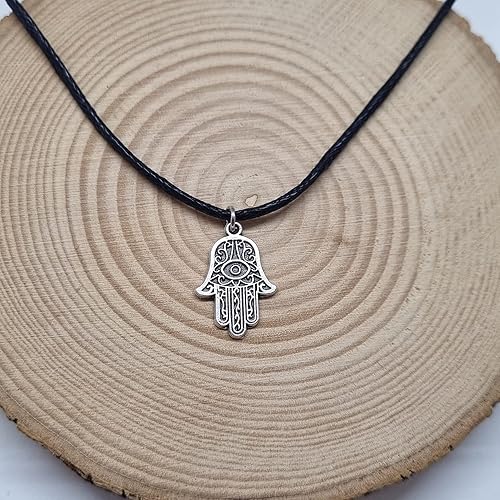 Miniatura 5 de MYSTIC JEWELS - Fatima Hand Pendant (Hamsa) for good luck and evil eye, women and men, gift