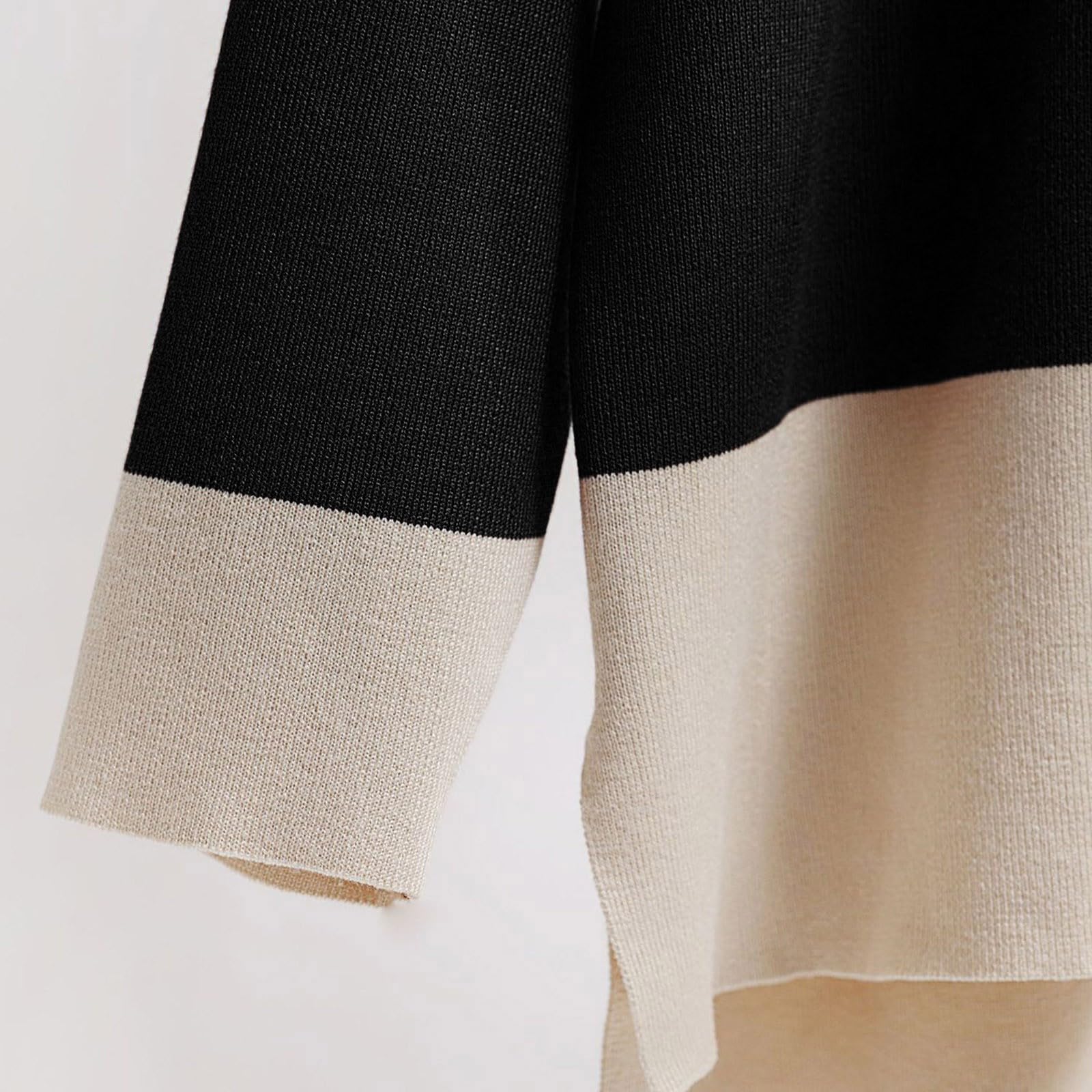 Generico Conjunto de 2 piezas para mujer de punto elegante y cómodo mono de punto de lana casual cuello redondo suéter y pantalones pierna ancha trabajados suave completo para el hogar elástico ligero