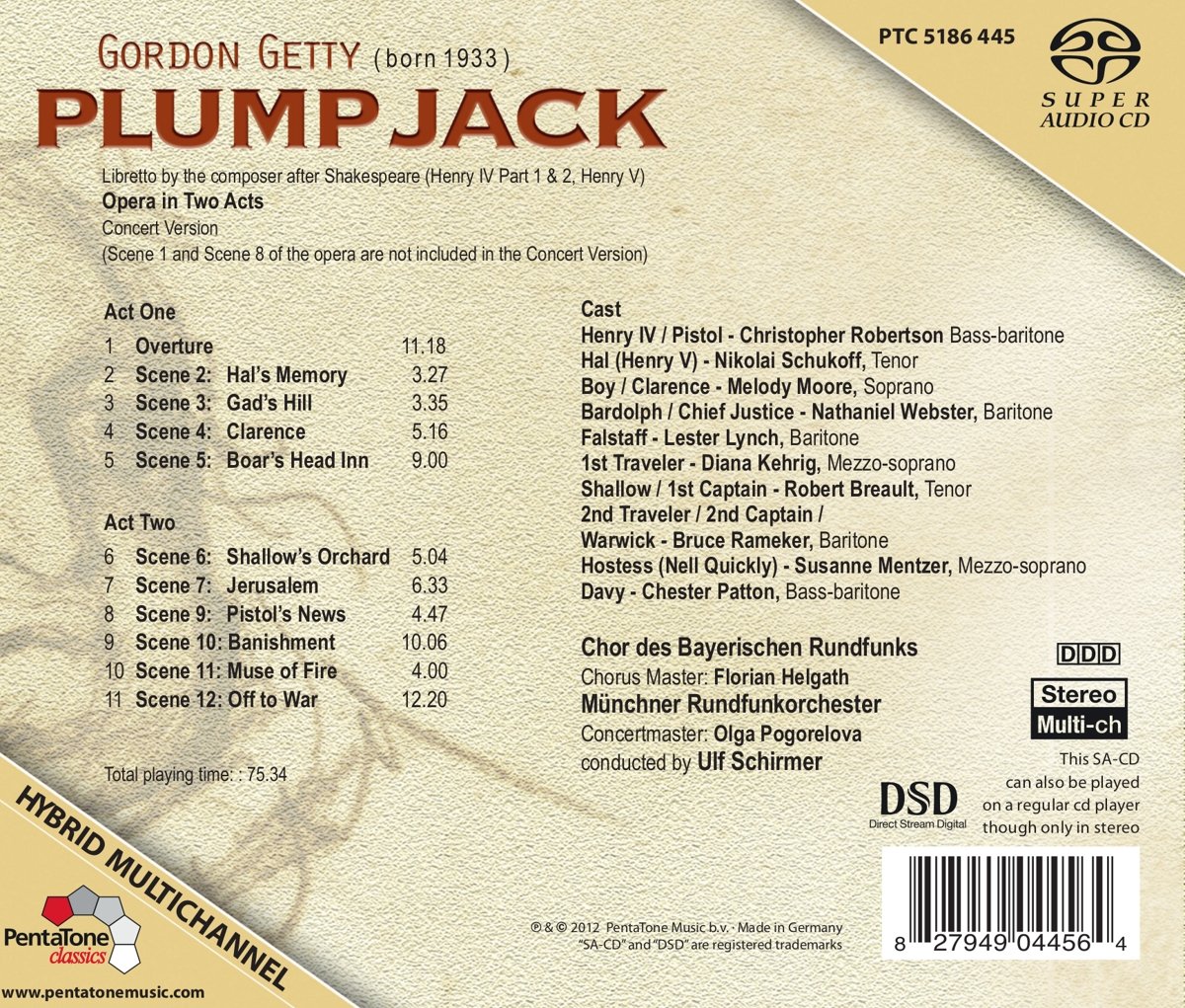 Image secondaire de Getty: Plump Jack - Album Classique de Pentatone