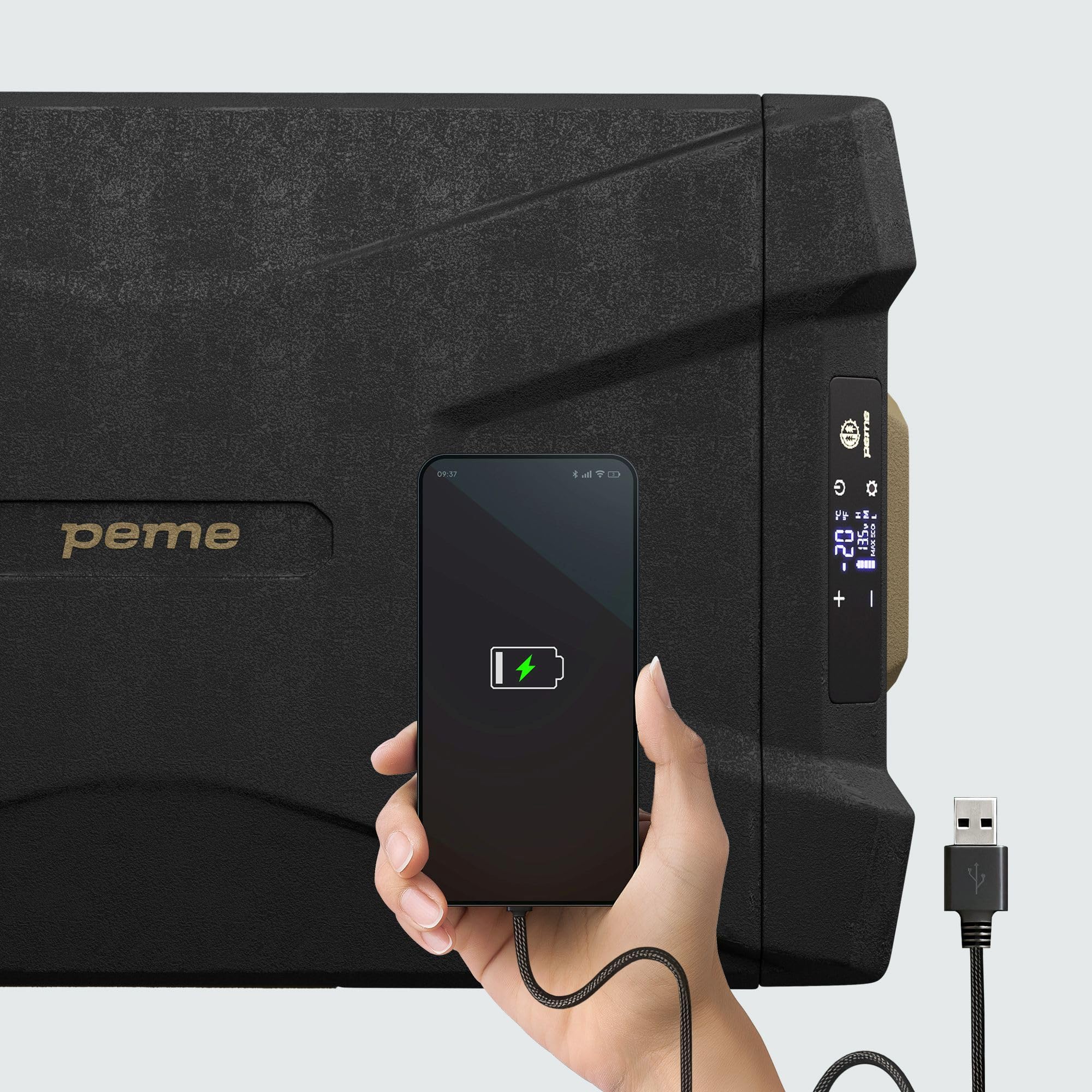 peme Nevera Compresor Portátil Eléctrica Refrigerador Coche Frigorífico para Camping Viaje Auto 12 24 v con Enchufe Silenciosa Portatil Congelador Frigorifico Camper Frigobar 26,8L - Quest