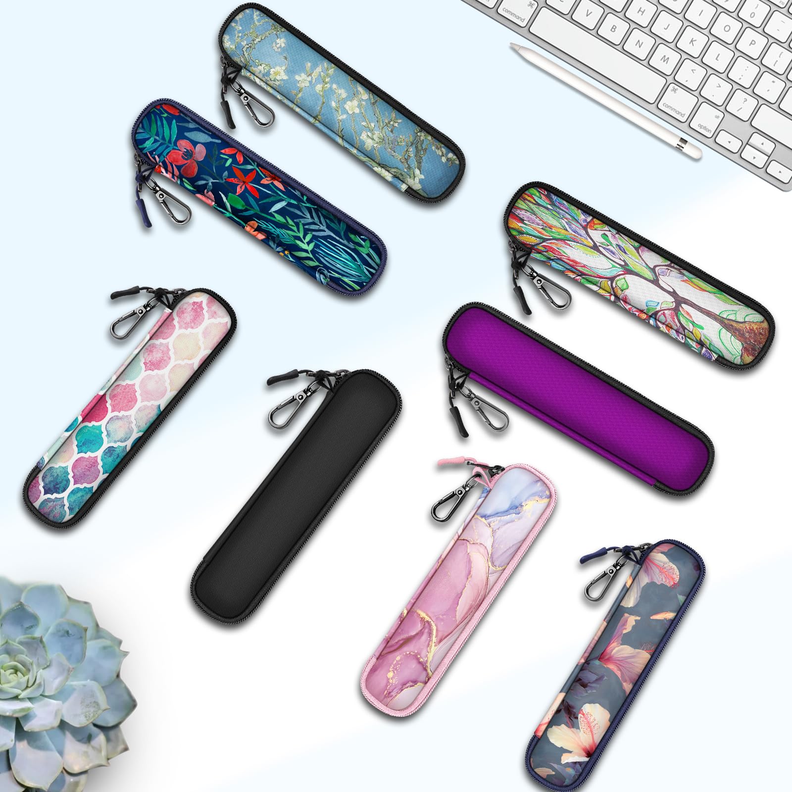 FINTIE Piórnik na ołówki Apple Pencil (1. i 2. generacji) - neoprenowy zamek błyskawiczny torba do przenoszenia etui na iPada Pro, iPad 2019 2018 ołówek, Samsung Stylus, kredka, długopis powierzchniowy, szary