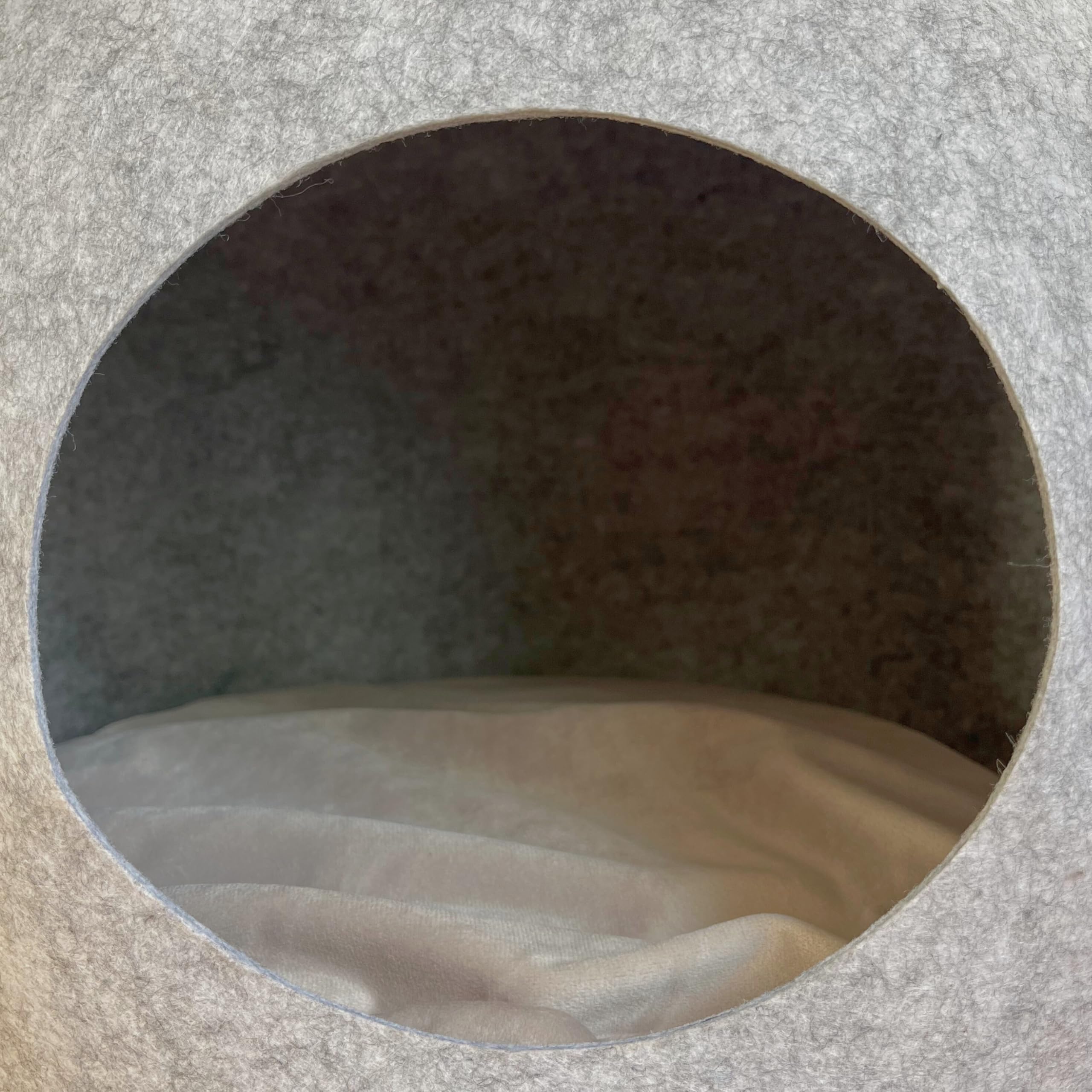 Cama Cueva Gato de Fieltro con Cremallera y Cojín Suave. Cama para Perros Pequeños. Cama para Gatos. 40x40x40 CM. Cat Bed.