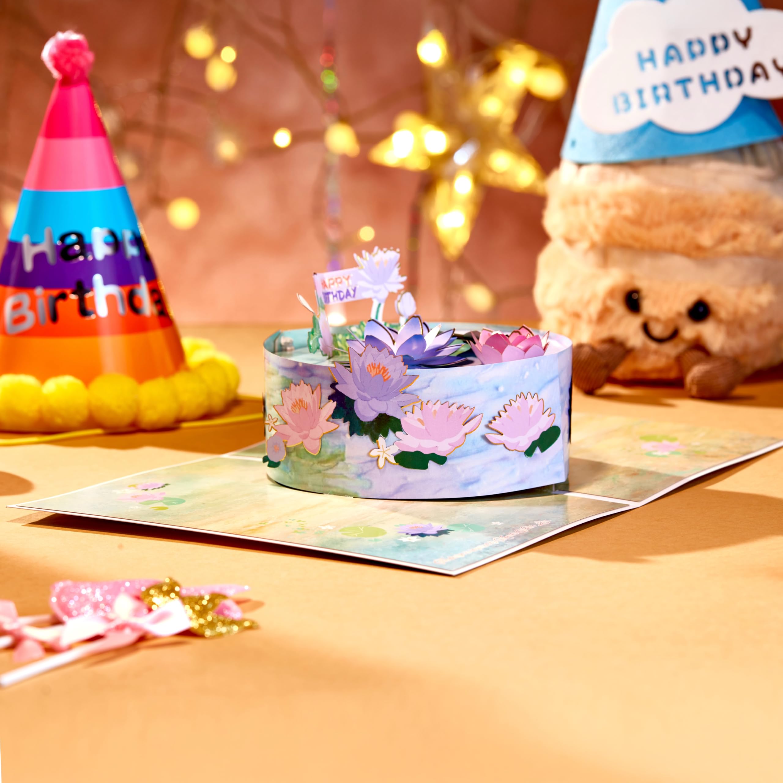 LoveEcho Tarjeta de felicitación 3D de pastel de cumpleaños, tarjeta de felicitación de cumpleaños 3D con tarjeta de notas y sobre para mujer, esposa, mamá, abuela, hija, hermana, novia, marido
