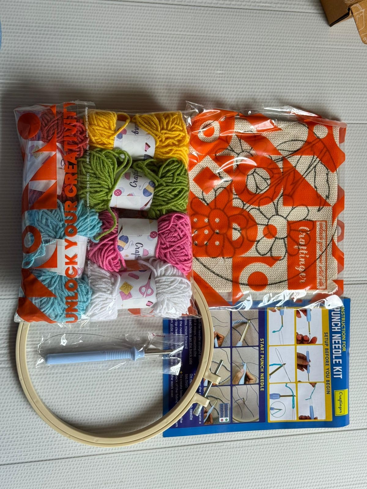 Craftinger Punch Needle Embroidery Kit for Beginners | DIY Landscap and ...