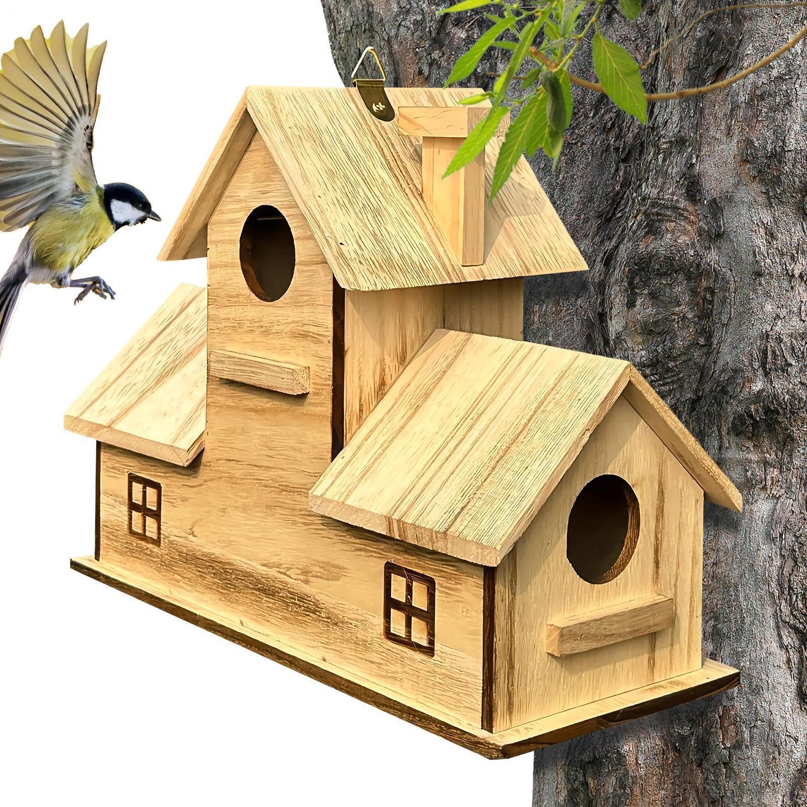 Nichoir à oiseaux en bois à suspendre pour inviter la nature et les colibris chez vous