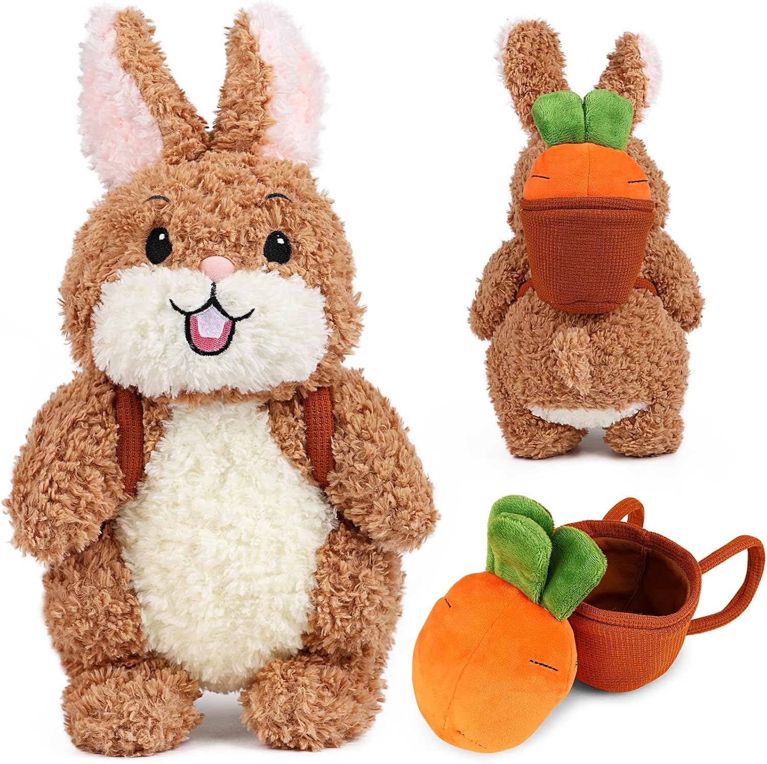 Cute Bunny Stuffed Animal Plush Toy - Adorable and Lifelike Design, Super Soft, Perfect Christmas&Easter Gift, Stuffed Bunny for Kids, Girls, Boys, and Collectors