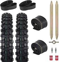 (2-Pack) 80/100-19 6PR Wear-Resistant Dirt Bike Tire & 2.75/3.00-19 Heavy Duty Inner Tube Set | Replacement for Surron Light Bee X, Talaria Sting MX + Free Tools