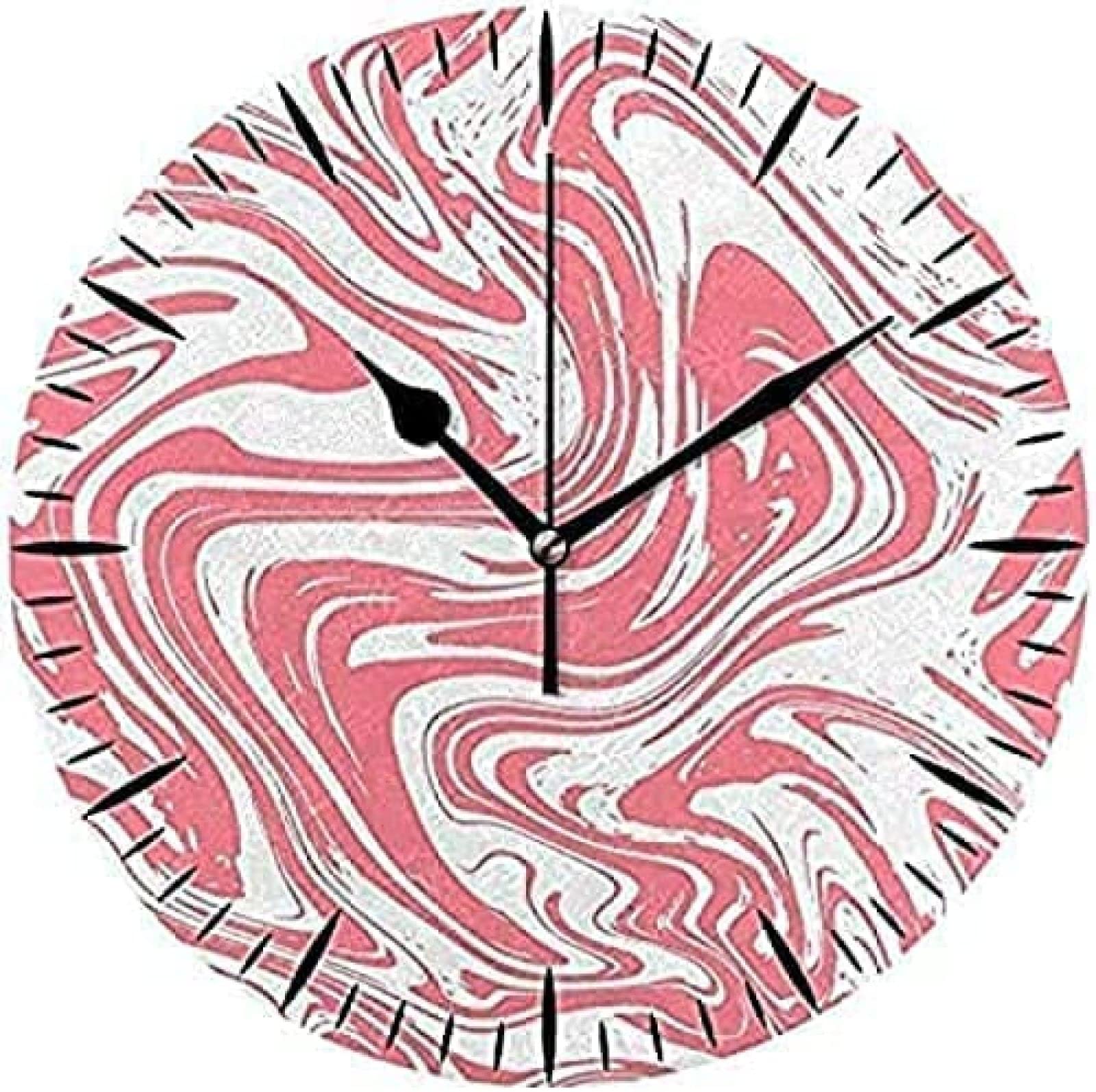 Wall Clock Tabletop Strawberry Texture Marble Foam Board Creative For Office&Home