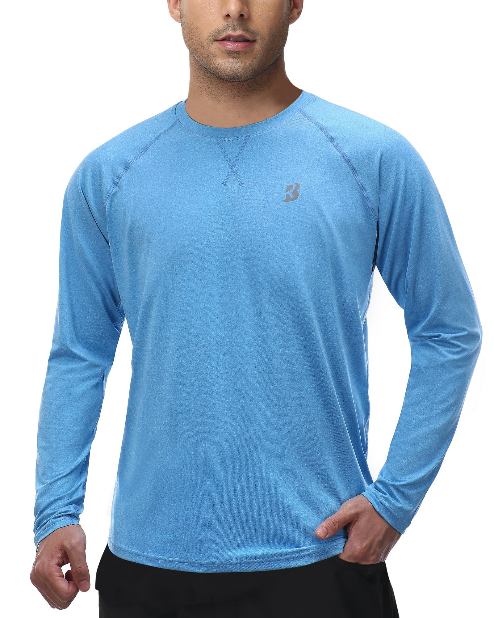 RoadboxUPF 50+ Sun Shirts for Men, UV Protection Long Sleeve Swim Shirt, Lightweight Rash Guard for Fishing Hiking RunningGlobal Recycled StandardGlobal Recycled StandardGlobal Recycled Standard