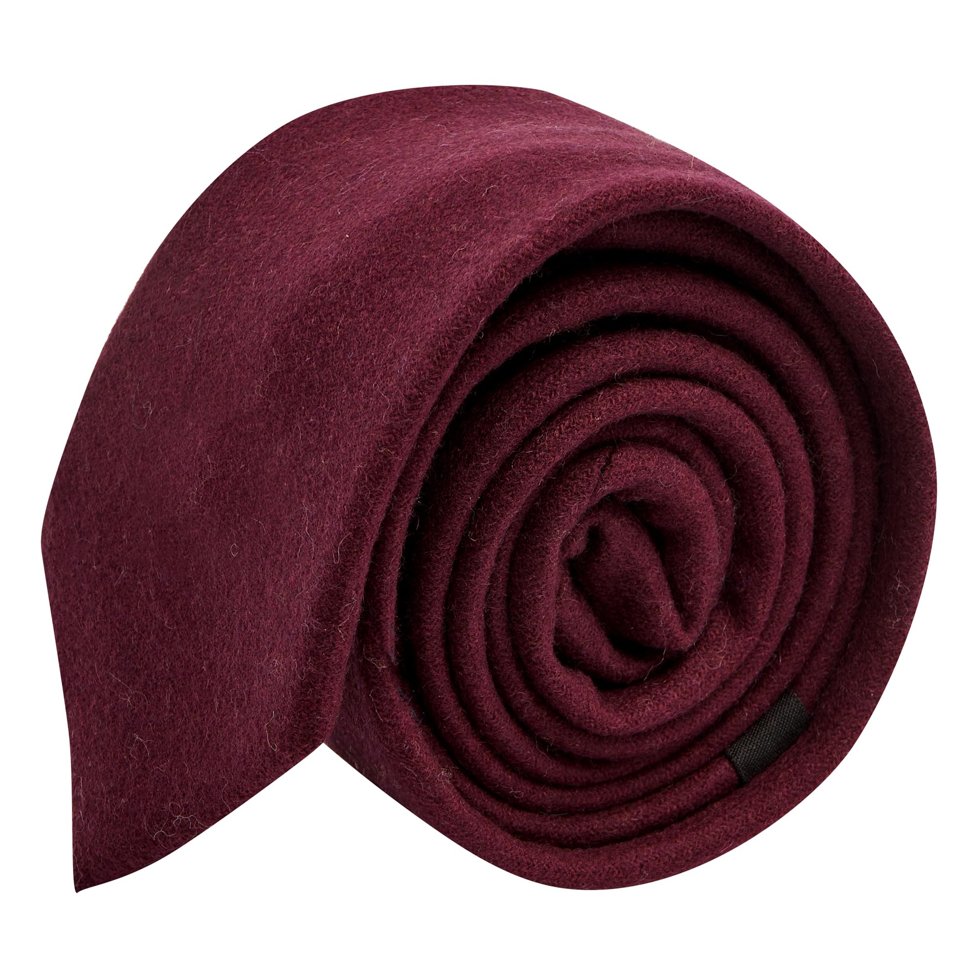 King & Priory Men's Burgundy Wool Tie, Necktie