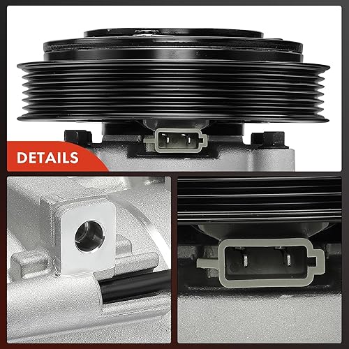 Miniatura 8 de A-Premium Compresor AC con embrague compatible con Ford Focus 2.0L 2000-2002