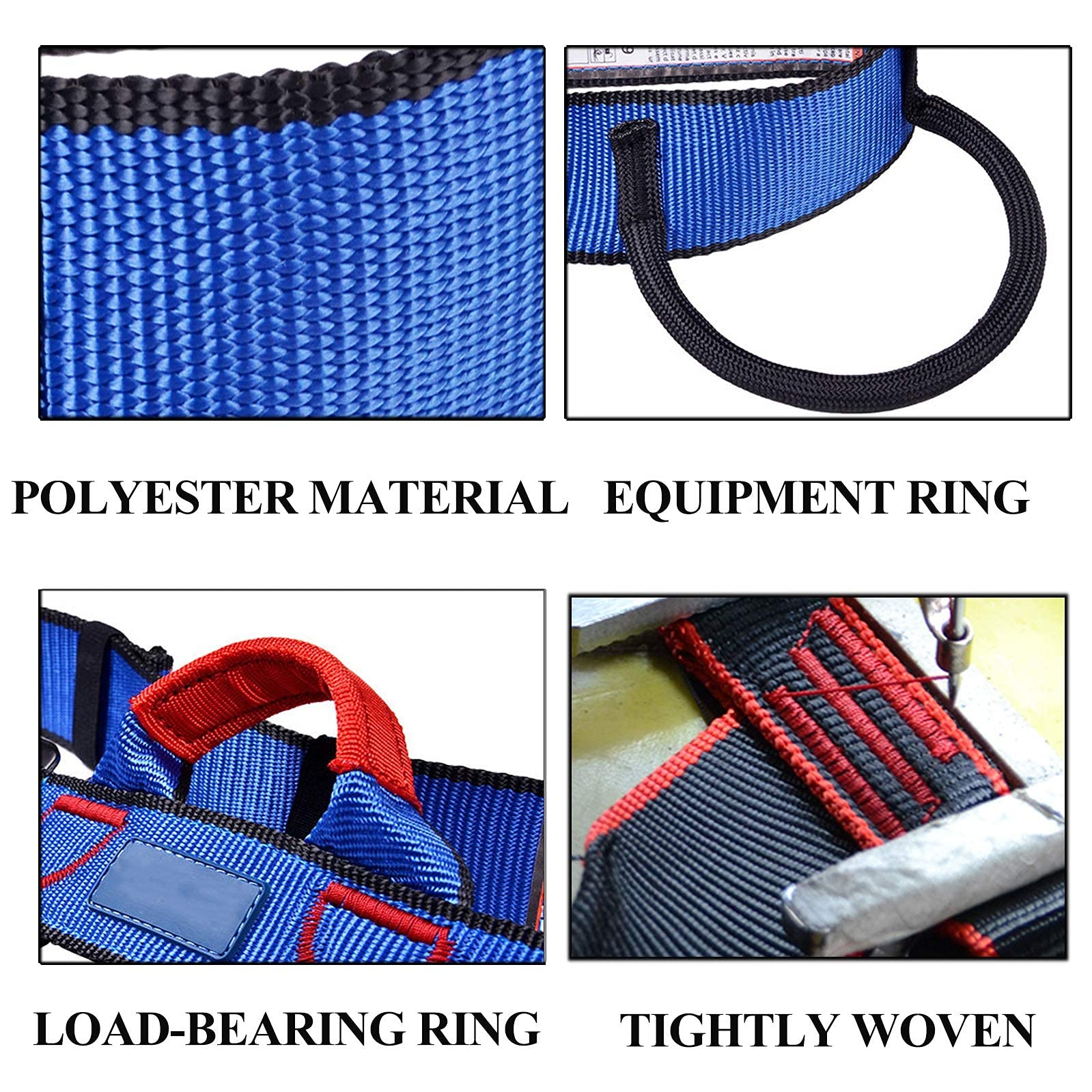 SwaYve Cinturón de Seguridad de Medio Cuerpo, Arnés de Seguridad para Detención de Caídas, Cinturón de Seguridad de Protección de Cintura Y Cadera para Montañismo, Escalada Y Rappel/Blue