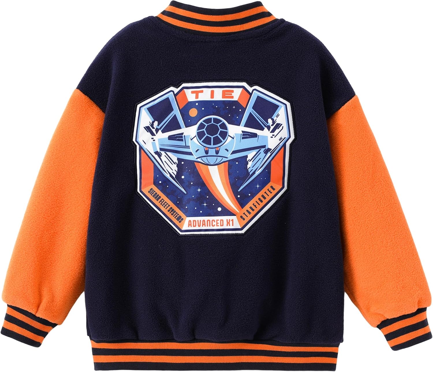STAR WARS Varsity Jacket Zipper Sweatshirt Snap Button Cardigan Boy Coat Girl Apparel Lightweight Outerwear Fall Cloth 2-13Y