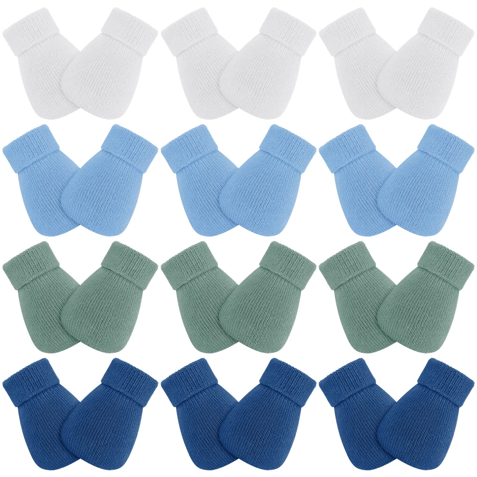 Eurzom 12 Pairs Baby Preemie Mittens Gloves