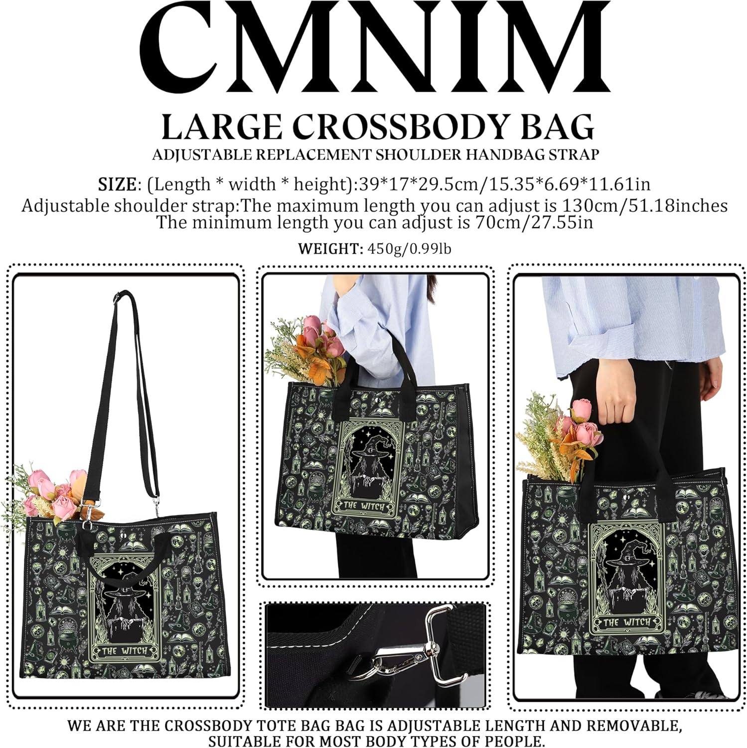 CMNIM Witch Gift Ideas Witchy Mini Crossbody Bag Witch Theme Gifts Witchcraft Gifts Wiccans Inspired Cell Phone Wallet