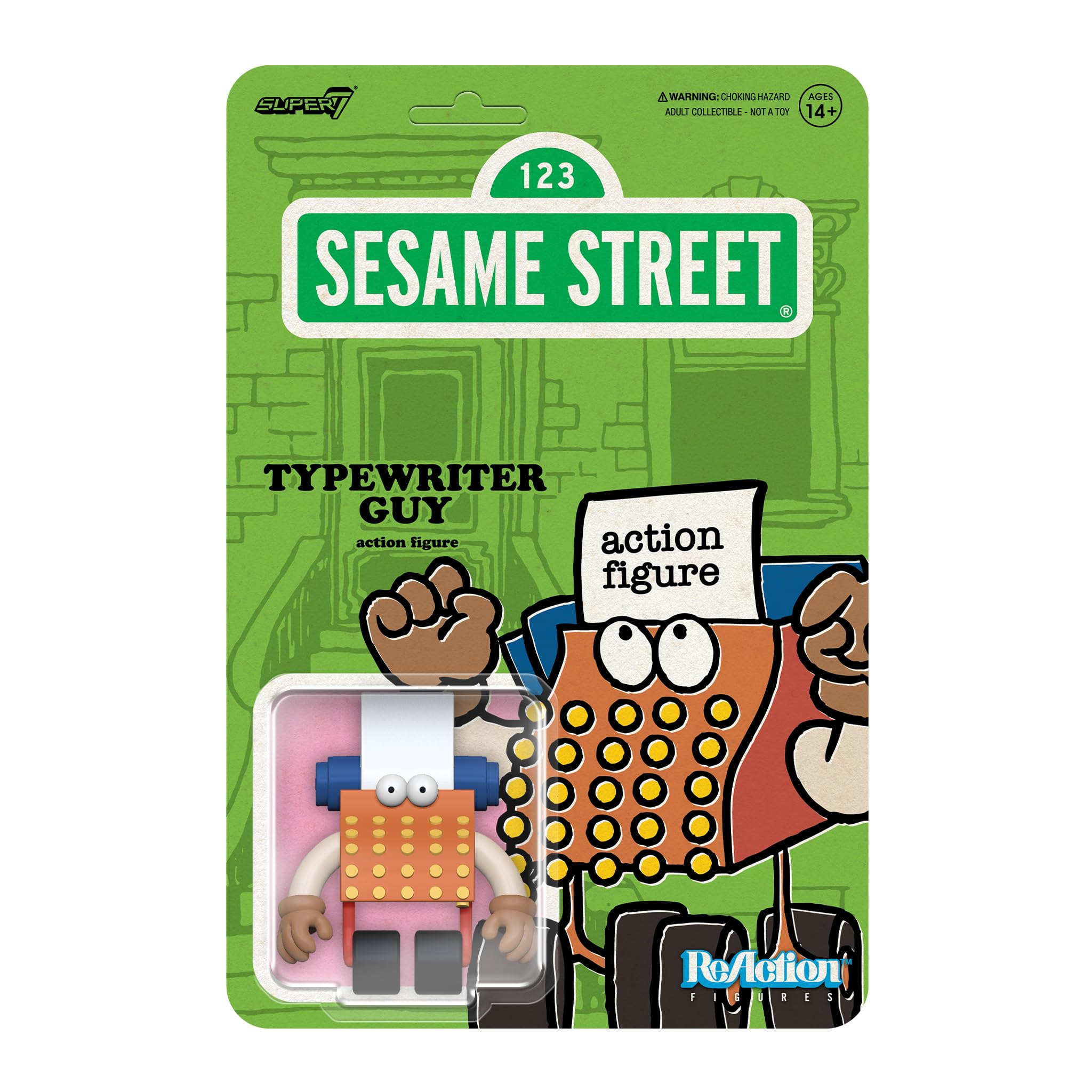Super7 Sesame Street Reaction Figures Wave 06 - Typewriter Guy Action Figure