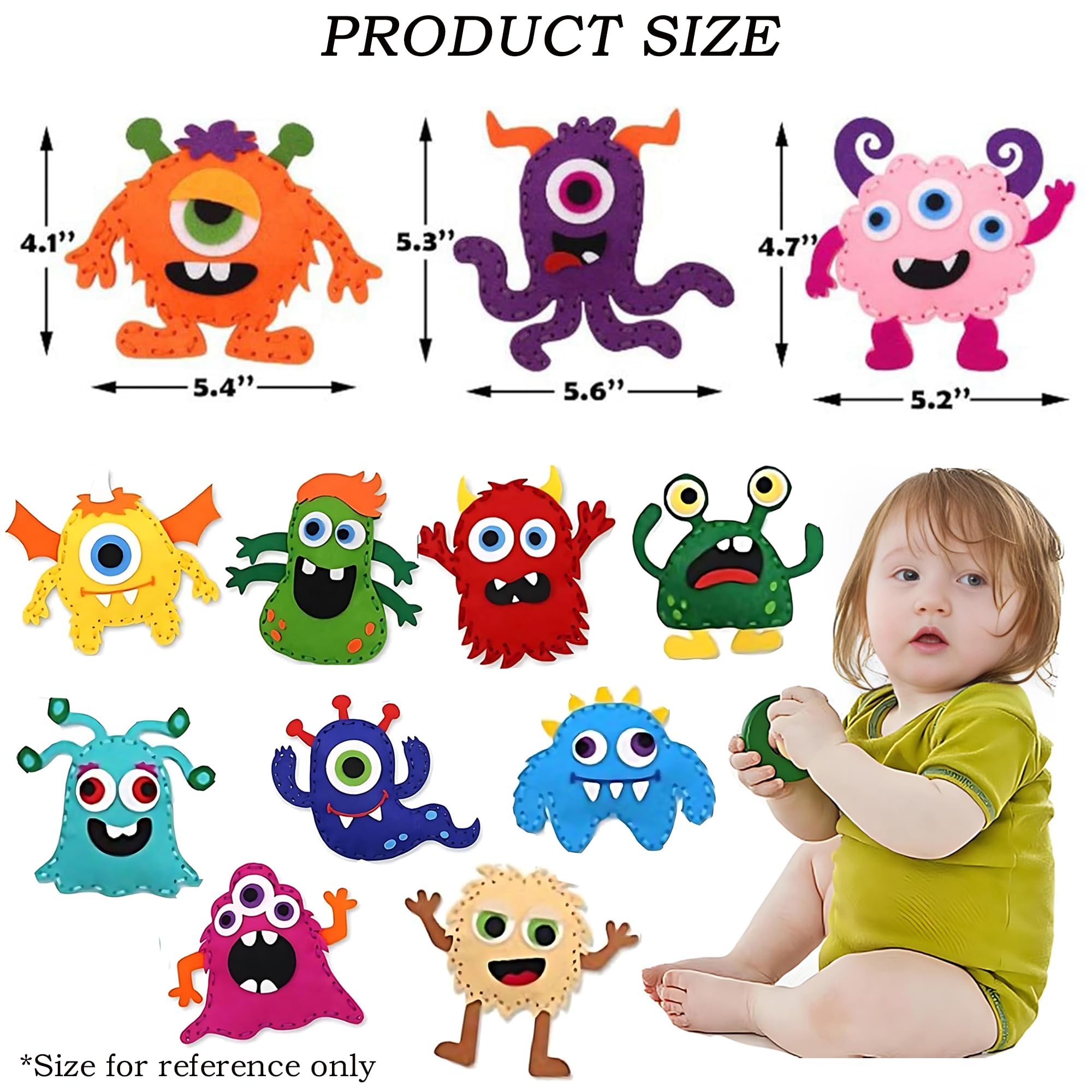 Hhaoysogd 12-tlg. Nähset Für Kinder - Tierformen Aus Filz