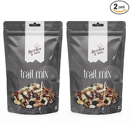 Super Trail Mix - Berries, Nuts, Seeds, Dried Fruits Mix 400 Grams | 20+ Varieties Mix Super Healthy Breakfast Mix | 2 Pack of 200 Grams