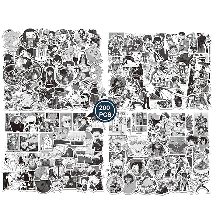 Buy Anime Stickers Black and White 200PCS Cool Jujustu Kaisen Demon