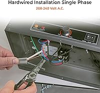 Vista 4 de Comfort Zone Calentador eléctrico de espacio de montaje en techo cableado para garaje, forzado por ventilador, 5,000 vatios, 240 voltios, protección