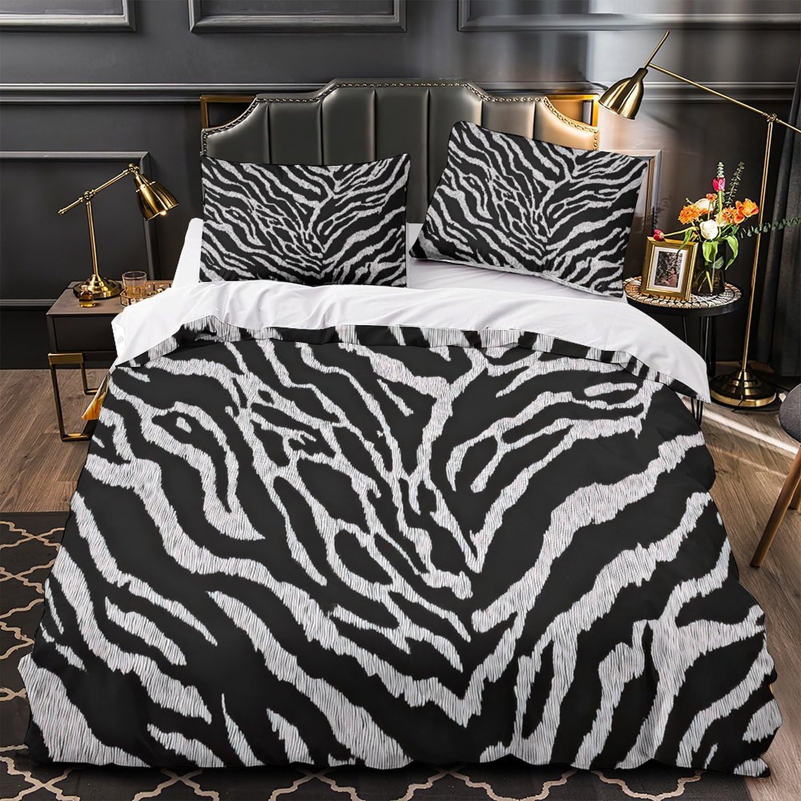 Parure de lit effet 3D super douce texture microfine King 220x240cm