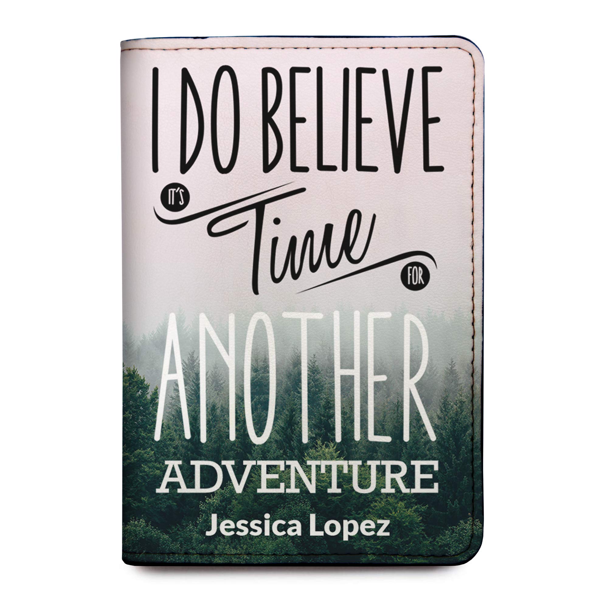 Personalized Passport Holder Travel Wallet PU Leather Vaccine Case Protector Cover Credit Card Slots RFID Blocking Customized for Women and Men Cute