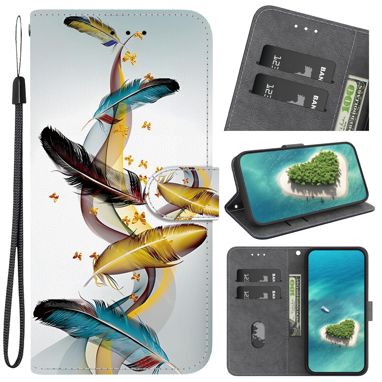 Fertuo Leder Flip Case Für Motorola Moto G15/G15 Power – Mit Standfunktion & Kartenfach
