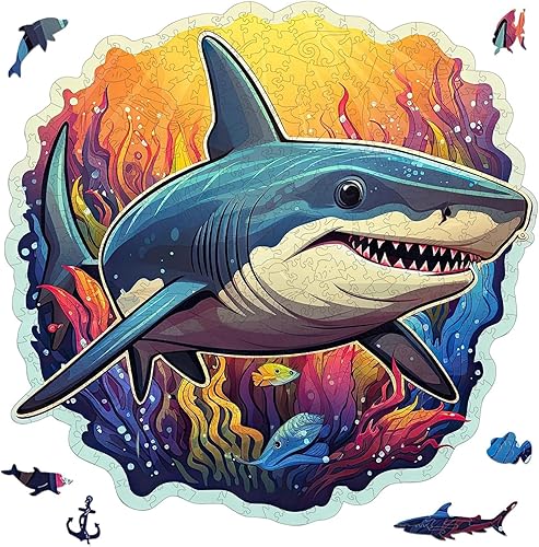 Miniatura 12 de Qiuenisray Rompecabezas de madera para adultos, rompecabezas de pulpo oceánico de 200 piezas, rompecabezas de madera fresca, decoración de pared,