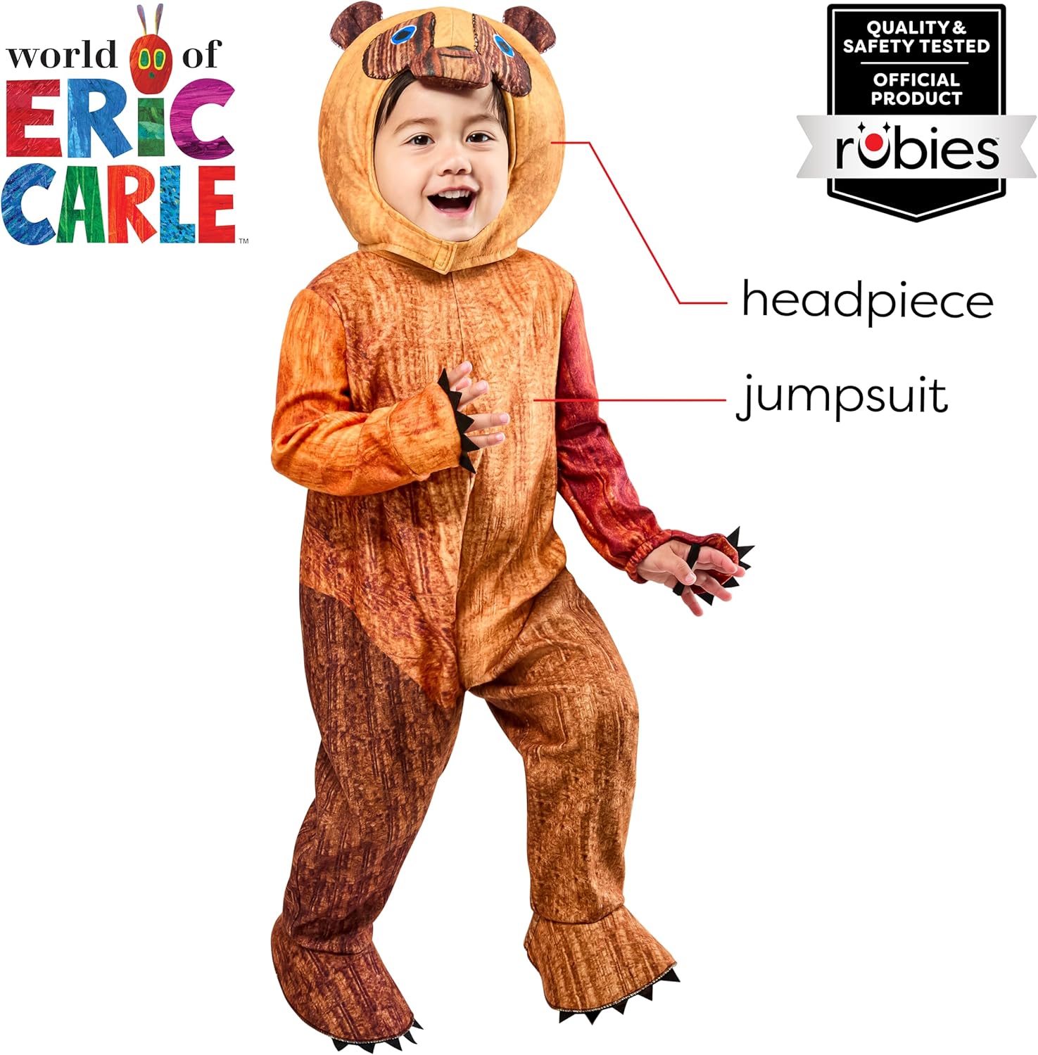 Rubies The World of Eric Carle: Brown Bear Costume for Toddlers, Unisex 2T