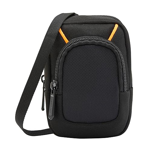 Funda para cámara réflex Amazon Basics grande, dimensión interior 5,2 x 3,2 x 1 pulgadas, negra, sólida