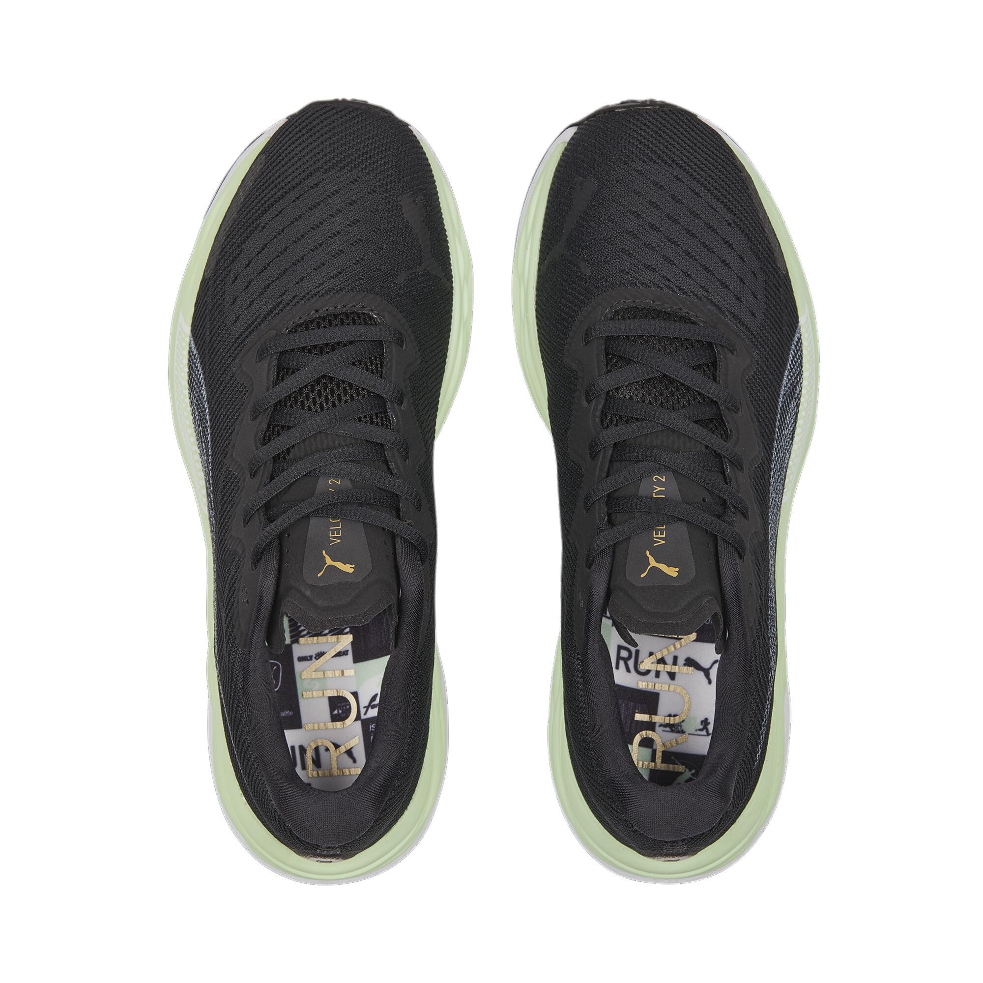 Puma Mujeres Velocity Nitro 2 Run 75 Zapatillas para Correr Zapatilla Neutral Puma Black-Light Mint - Negro