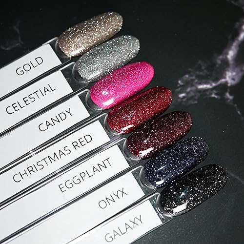 Miniatura 4 de IN.HYPE Gel base de goma  Reflectante de luzbrillo de flash. Remojo. Curable UVLED (rojo navideño)