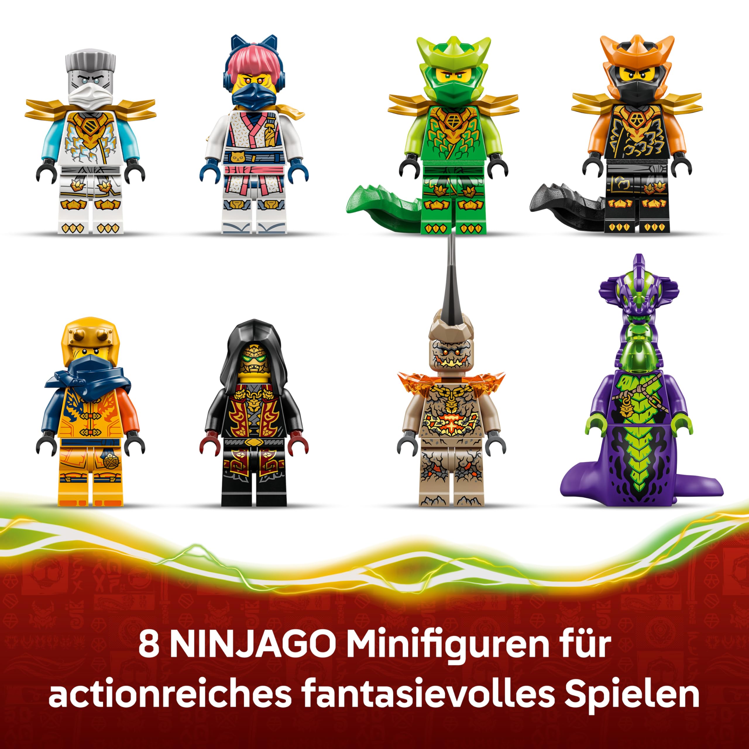 LEGO NINJAGO Der Drache des Lebens - Ninja Spielzeug mit Drachenfigur, Mini Monster Mech, 8 Minifiguren und Schwertern - Kreatives Geschenk für Jungen und Mädchen ab 8 Jahren und Fans - 71859
