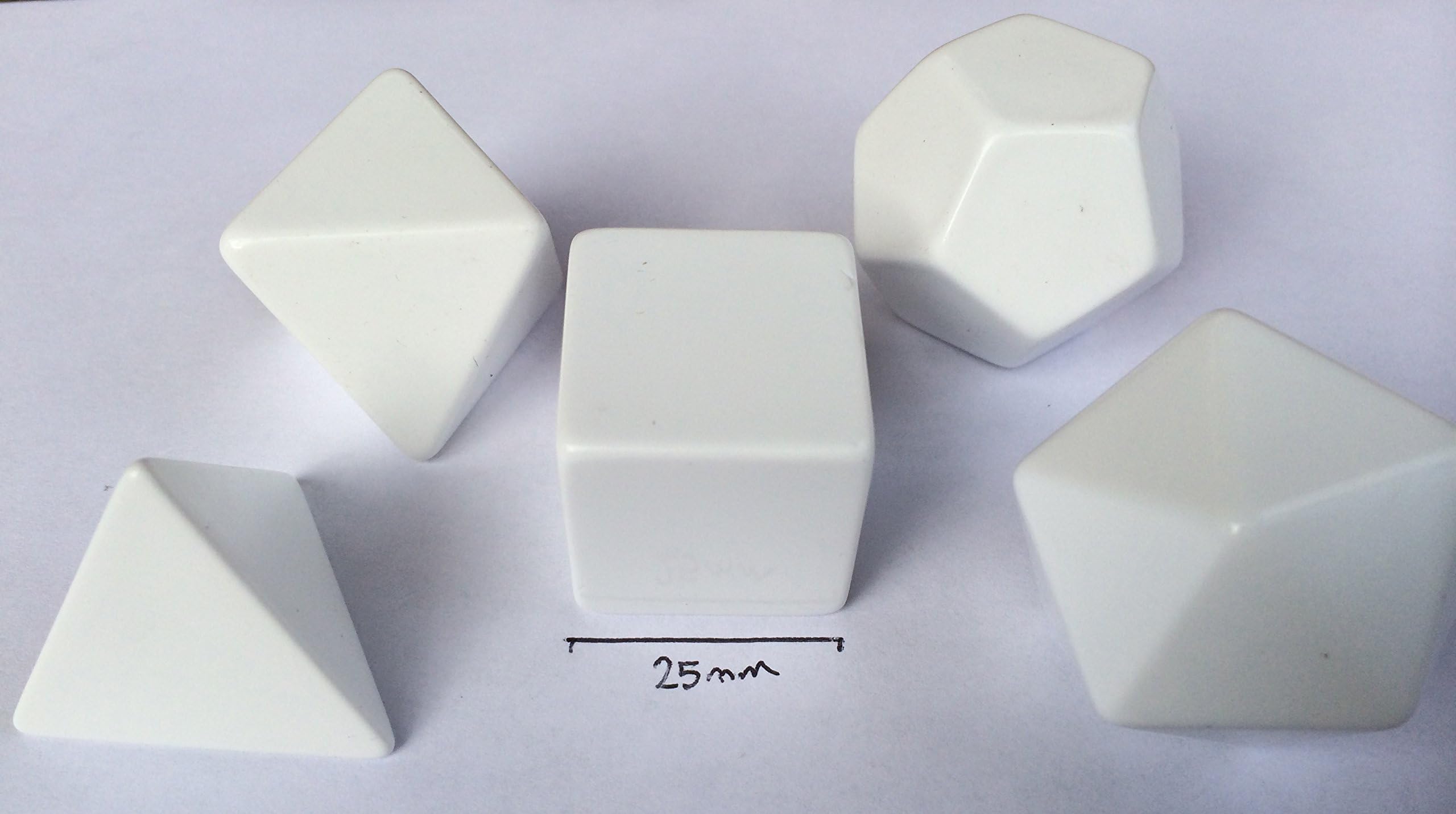 Platonic Solids Set in White