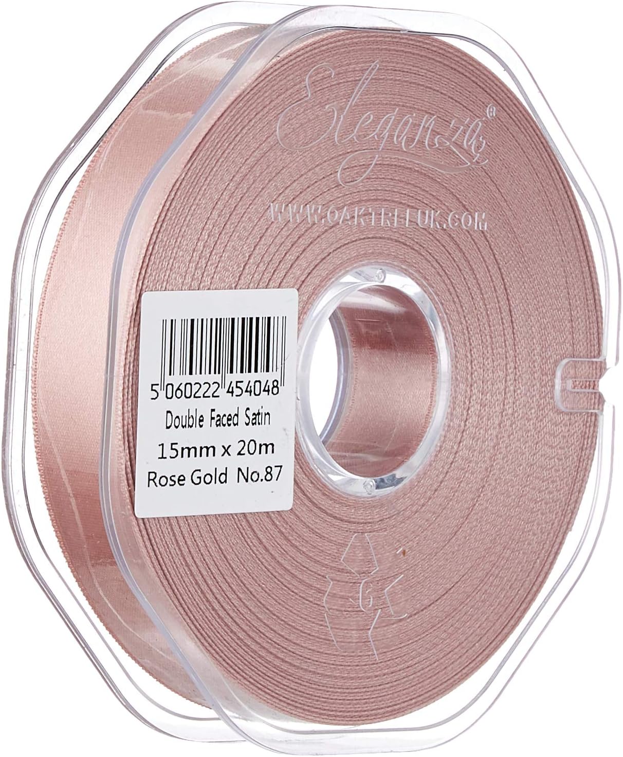 ELEGANZA 15 mm x 20 m Premium Quality Ribbon, Satin, Rose Gold, 11 x 11 x 2 cm - Image 3