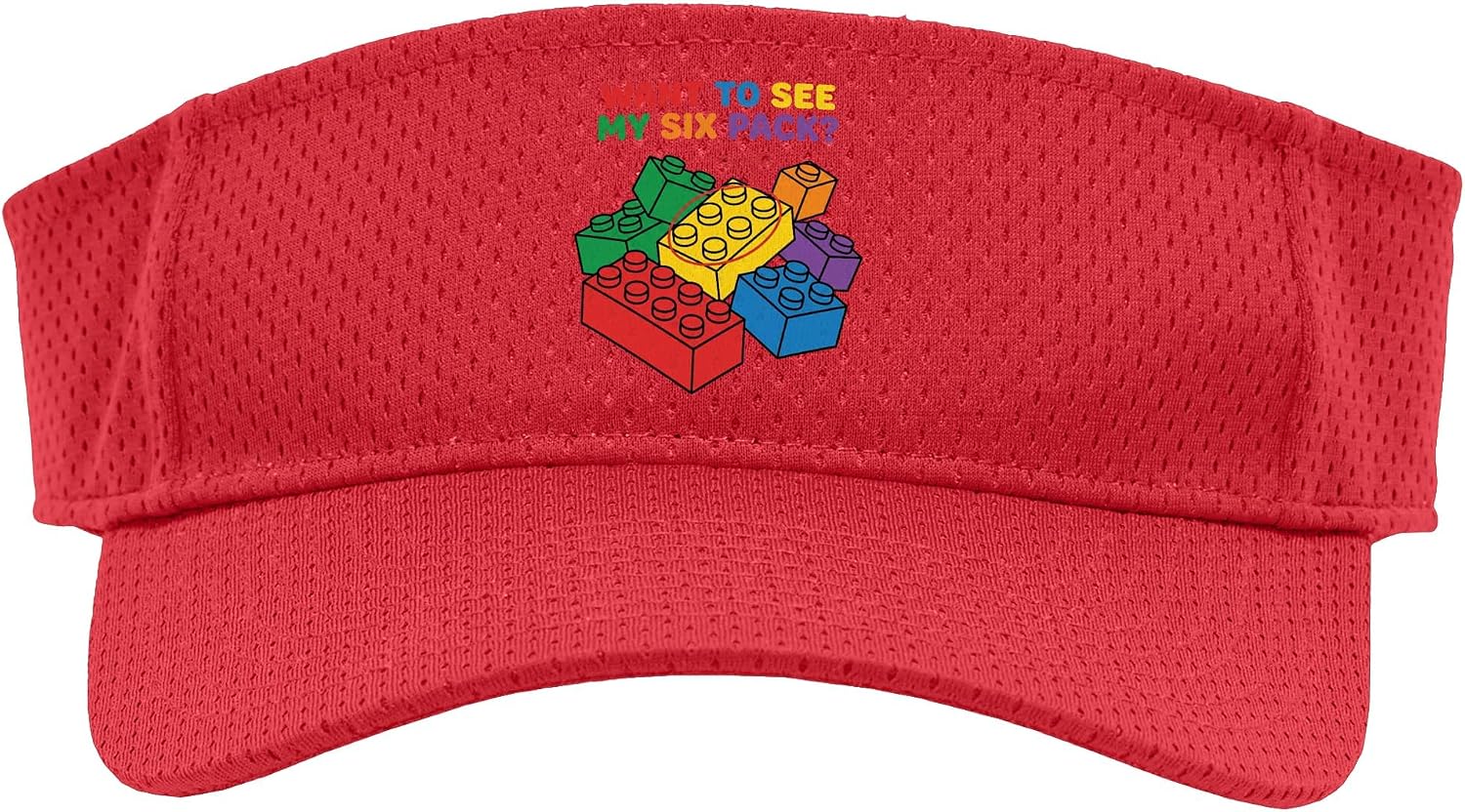 Want to See My Six Pack Tshirt Bricks Lover Master Builder Sport Sun Visor