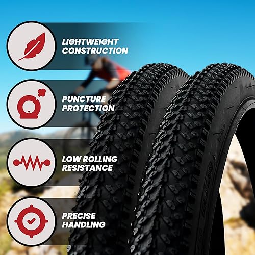 Miniatura 4 de Neumático de bicicleta de montaña - Negro - Neumático individual - Neumático de bicicleta - Neumático de bicicleta - Neumático de goma - Neumático