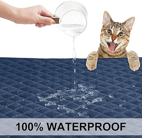 Miniatura 3 de NICETOWN Manta impermeable para perros y gatos de interior, protector de suelo lavable para perros medianos y grandes, funda reversible de 52