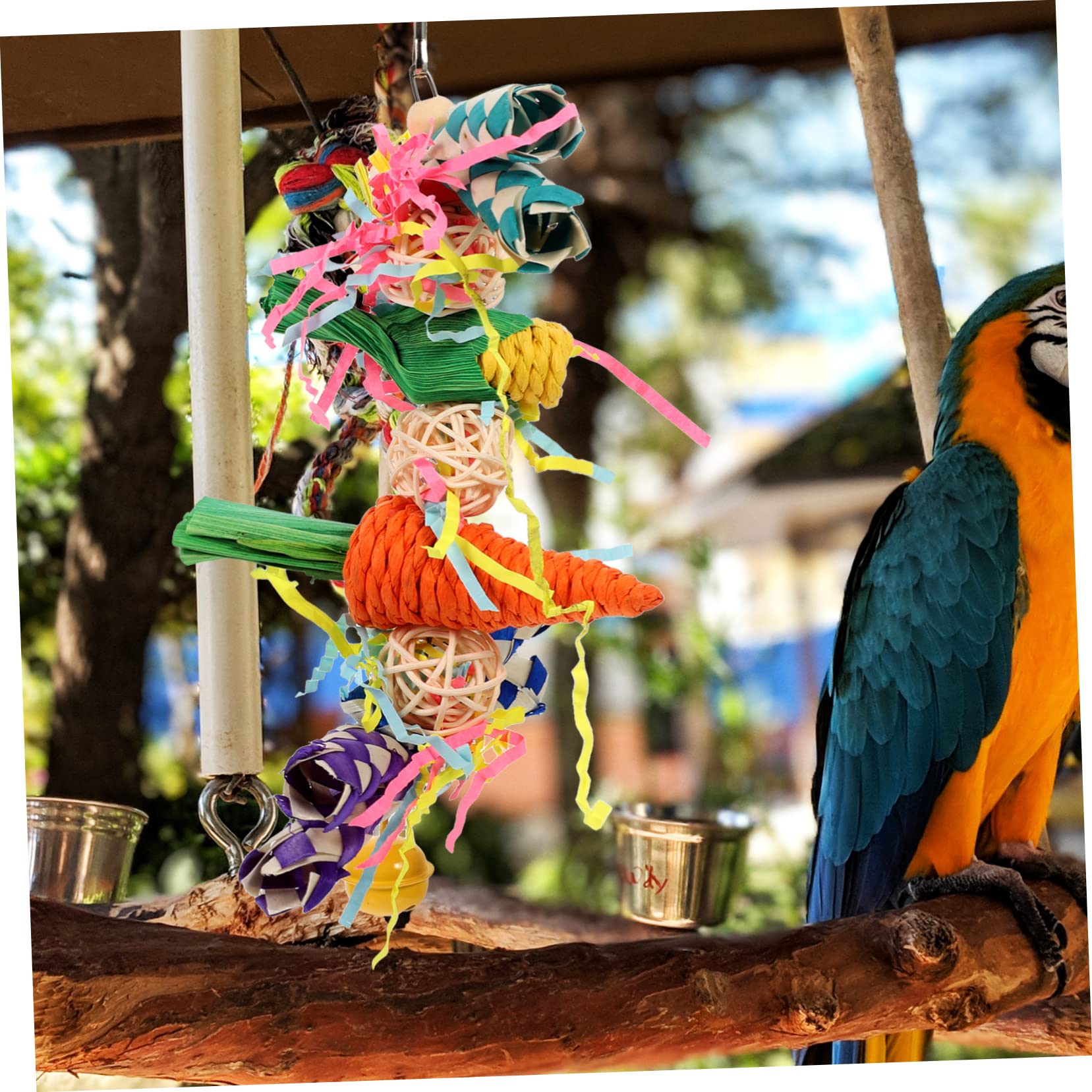 BESPORTBLE 5pièces Jouet à Mâcher pour Oiseaux Accessoire Naturel Rotin pour Perruches Et Perroquets Stimule Petits Animaux