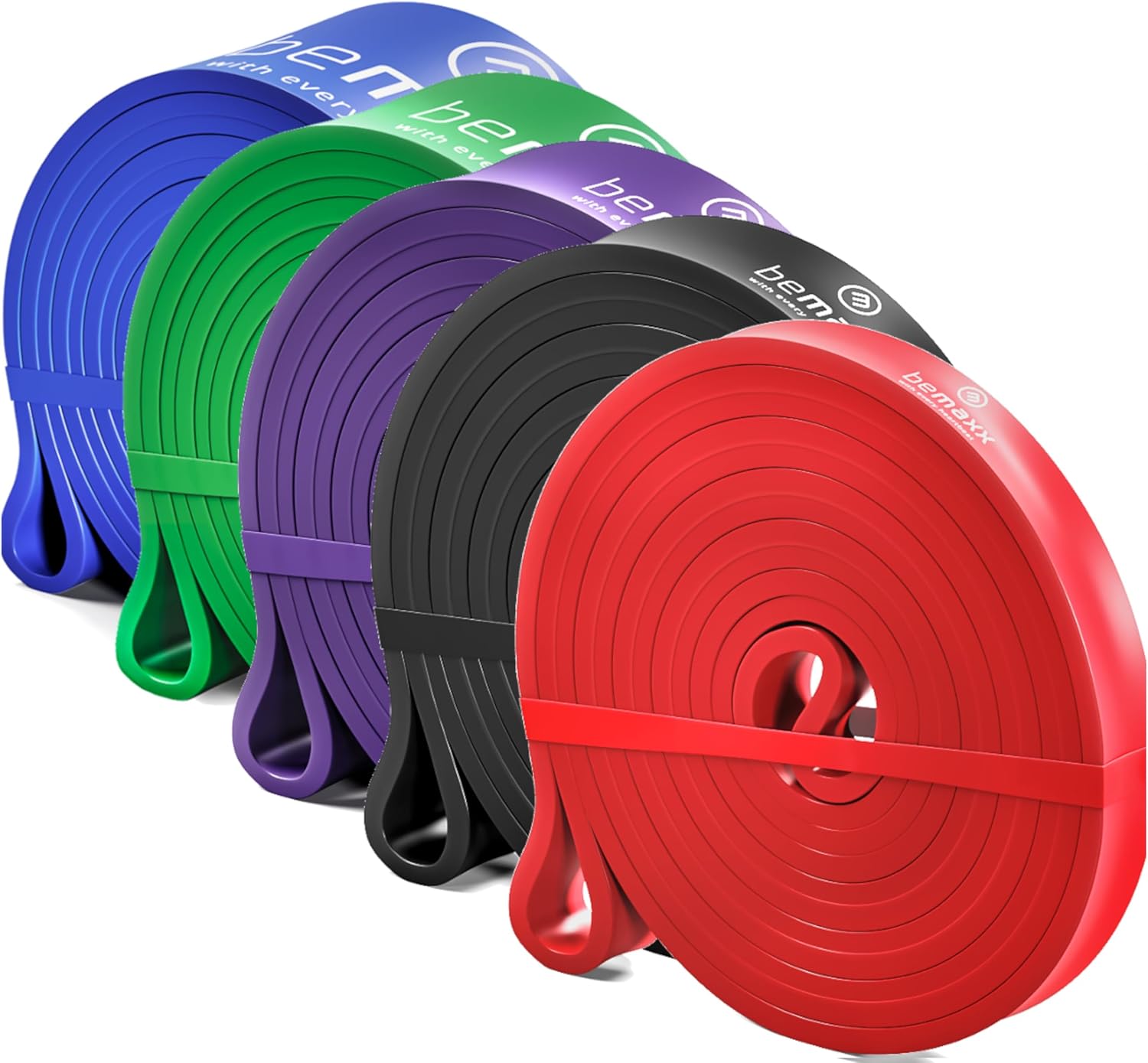 Resistance Band Pull Up Assist + Exercise Guide: Strength Training Equipment, Heavy Duty Home Gym Full Body Fitness Workout Rubber Loop Chin Bar Assistance Bodybuilding Sport Gymnastics, Women Men