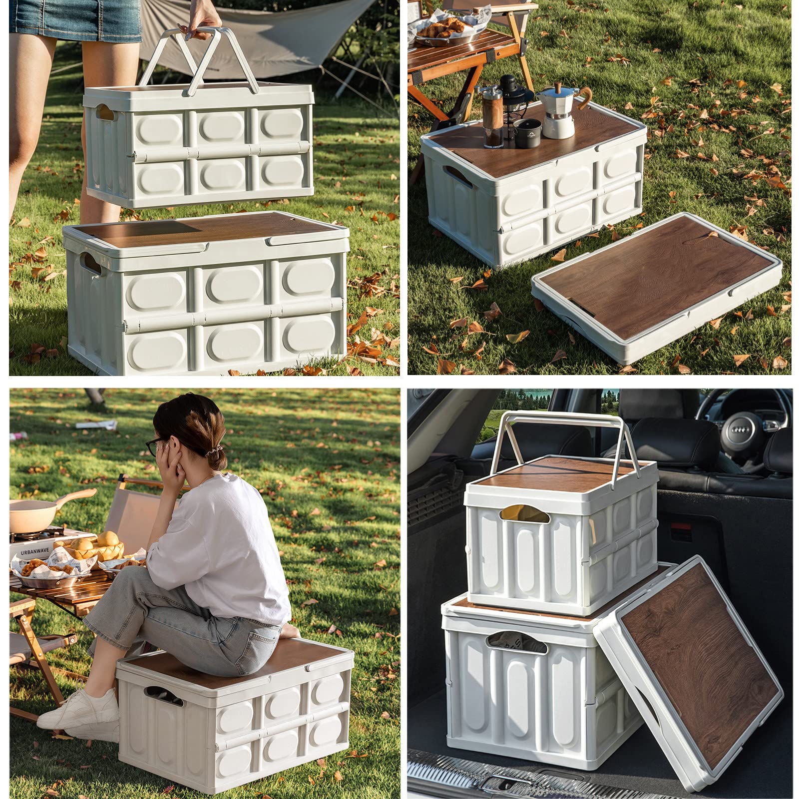Cajas Almacenaje, Caja Plegable Portátil Cajas Organizadoras Apilable Cajas Almacenaje Plastico Caja Almacenaje con Tapa Cajas Almacenaje Decorativas con Ruedas Cajas Almacenaje Ropa